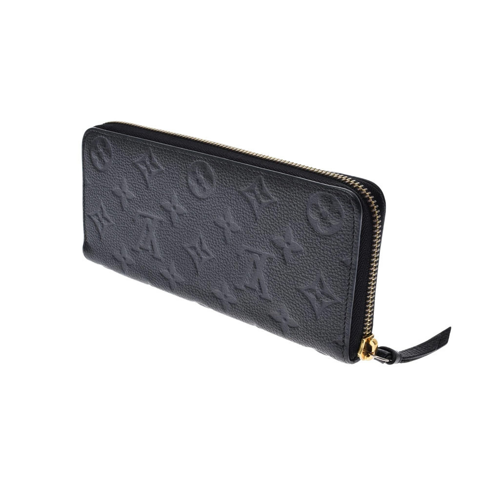 Louis Vuitton Portefeuille Clemence Monogram Long Leather Noir Empreinte Black